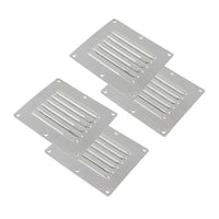 4x Stainless Steel Rectangular Air Vent Suitable For Caravan, Boat, Wall & Home