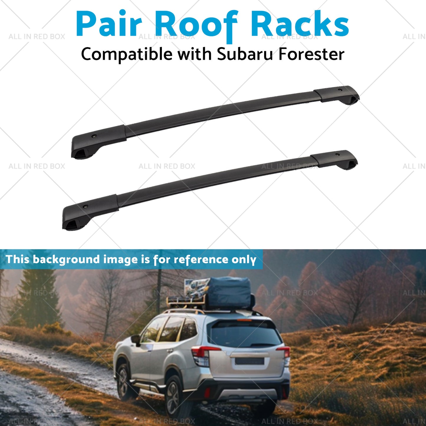 {{ Pair Balck Roof Racks Cross Bars Suitable For Subaru Forester 2008-2021 }} - Buy Car Parts Online at {{ Kaka Auto Parts }}.