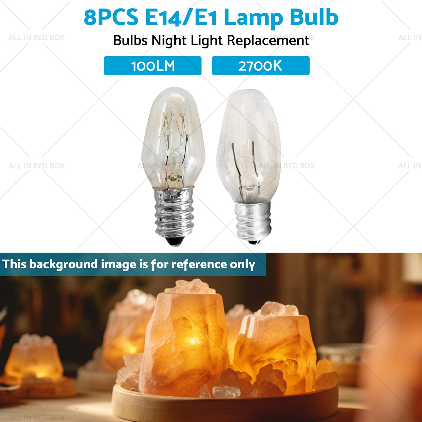 {{ 8 PCS 7W/10W 240V E12/E14 Clear Bulbs Night Light Replacement Warm Yellow Light }} - Buy Car Parts Online at {{ Kaka Auto Parts }}.