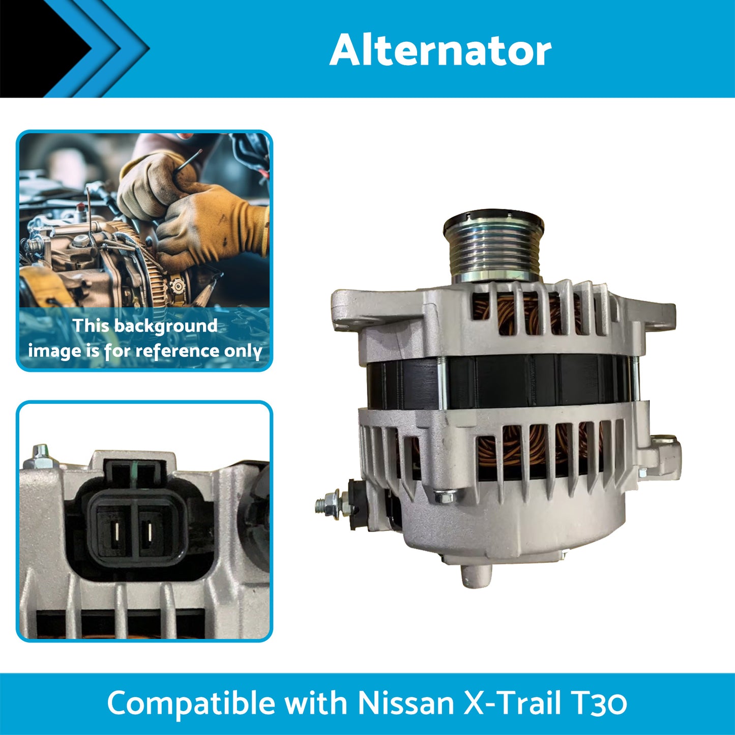 {{ Alternator A3TB2981 Suitable For Nissan X-Trail T30 T31 Engine QR25DE 2. 5L 98-14 }} - Buy Car Parts Online at {{ Kaka Auto Parts }}.