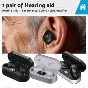 compare product 1 Pair Digital Rechargeable Hearing Aids In Ear Enhancer Sound Voice Amplifier