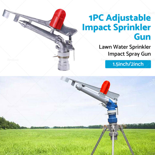 360 Angle Rotation Lawn Water Sprinkler Impact Spray Gun Alloy Adjustable Irrigation