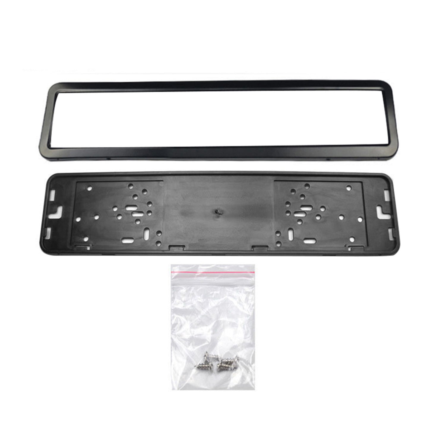 2x European License Plate Cover Frame Holder with Mounting Bracket Suitable For Standard Plates
