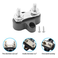 Heavy Duty Dual M6 Bus Bar Terminal Block Power Distribution Stud Black Suitable For Automotive Applications