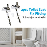{{ 2PCS Toilet Seat Fix Fitting Stainless Back To Wall Replace Quick Release Hinges }} - Buy Car Parts Online at {{ Kaka Auto Parts }}.