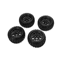 4x Wheel Rim & Tires Suitable For HSP 1:10 Monster Truck RC Car 12mm Hub