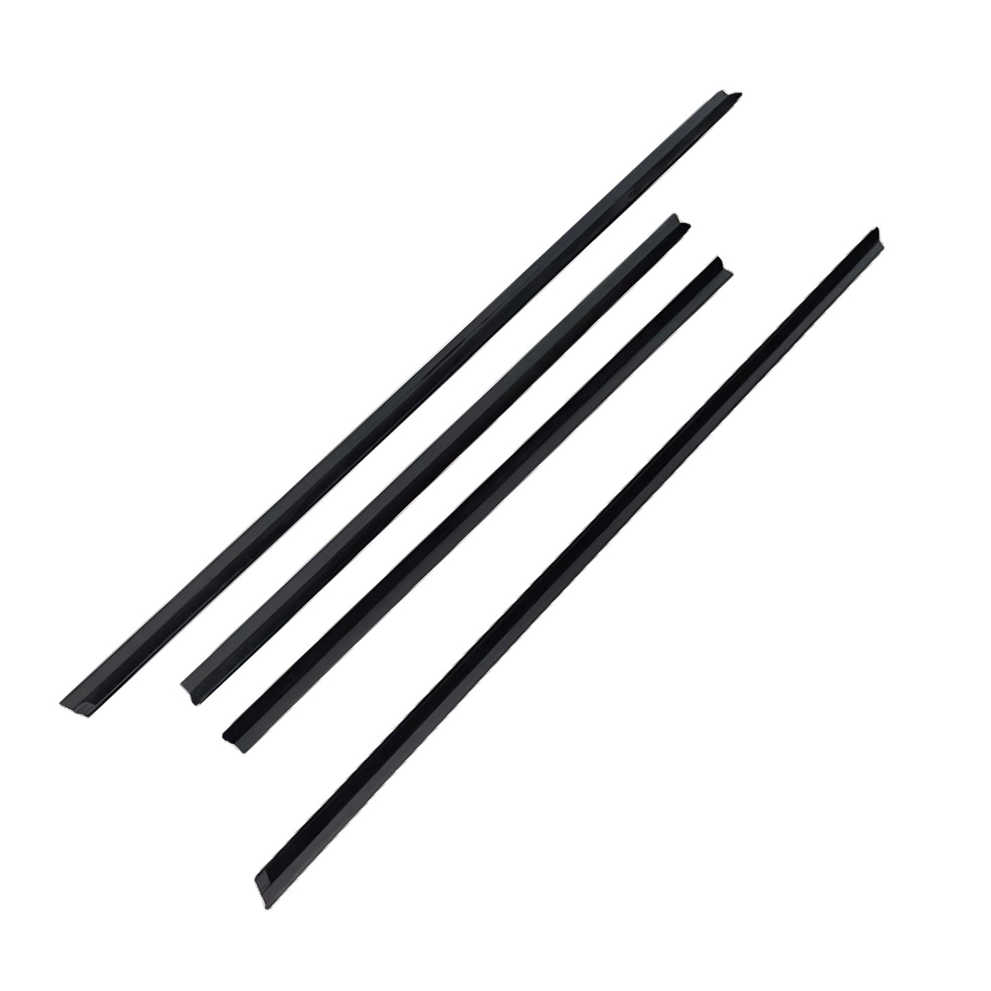 4Pcs Door Seal Weatherstrip Kit Black Rubber Suitable For Honda Jazz 2008-2013