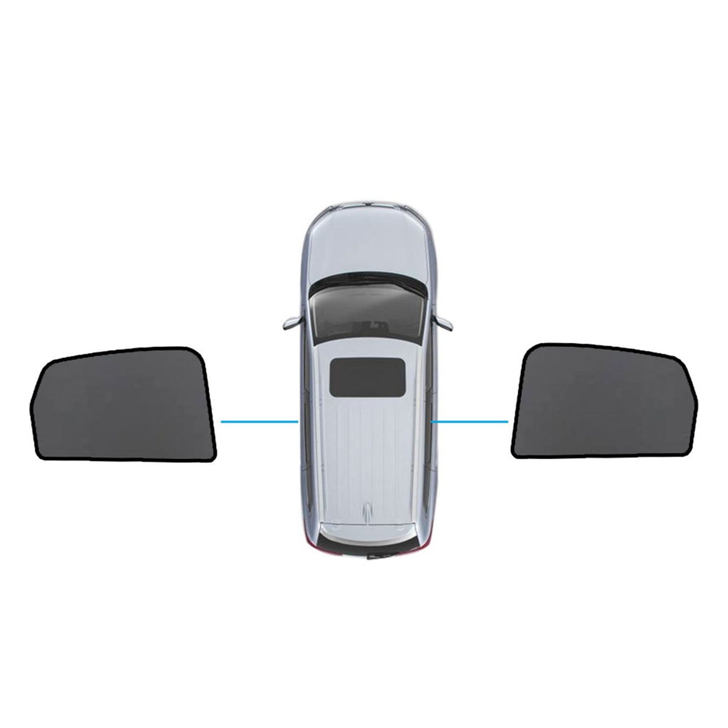 {{ Magnetic Mesh Sun Blind Shades Suitable for Audi Q5 8R 2009–2016 On Front Rear }} - Buy Car Parts Online at {{ Kaka Auto Parts }}.