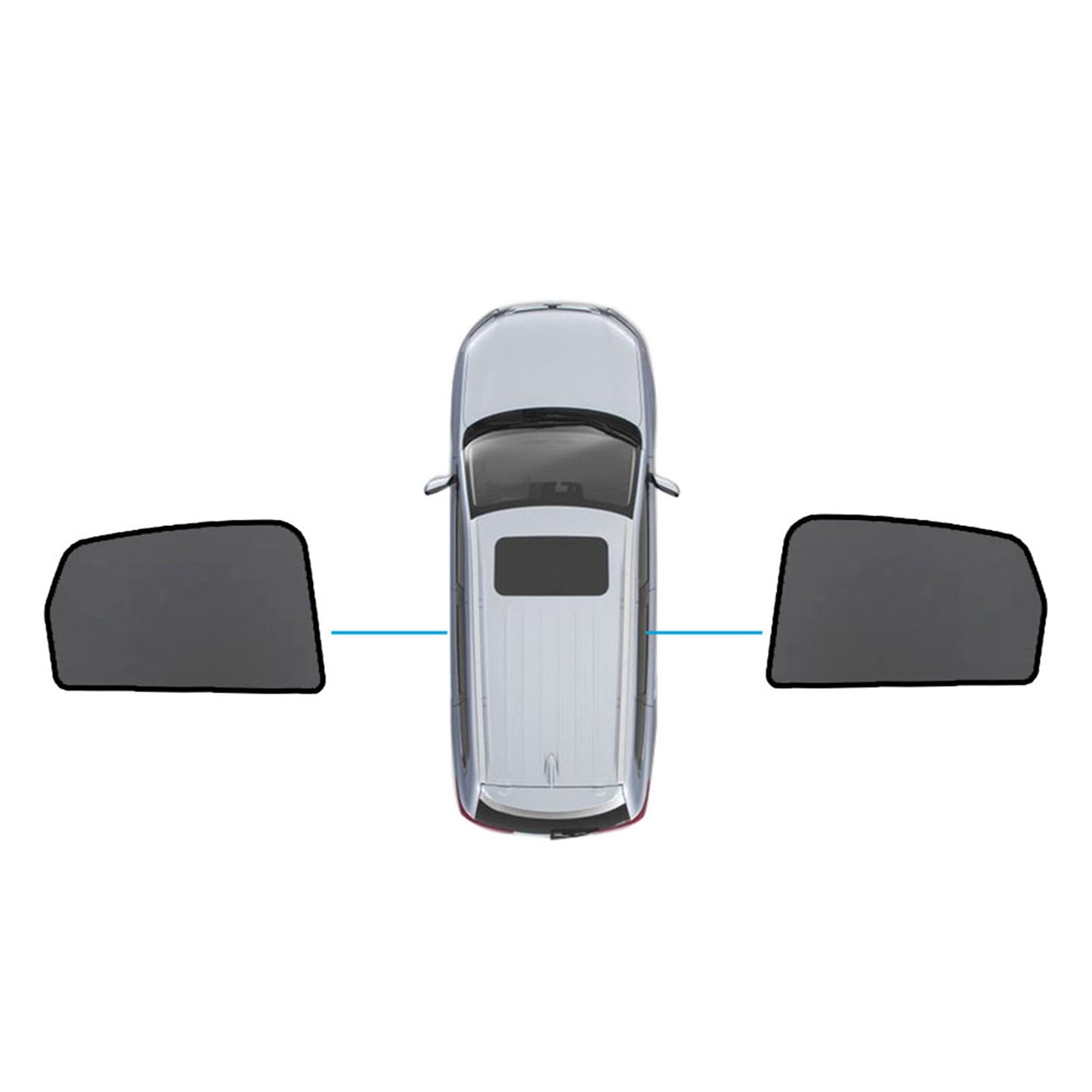 {{ Magnetic Mesh Sun Blind Shades Suitable for Audi Q5 8R 2009–2016 On Front Rear }} - Buy Car Parts Online at {{ Kaka Auto Parts }}.