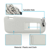 Right Side Sun Visor Sunshade With Mirror Grey Suitable For Mazda CX-9 2010–2015