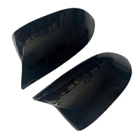 2x Black Rear Mirror Cover Caps Suitable For BMW X3 G01 / X4 G02 / X5 G05 / X6 G06
