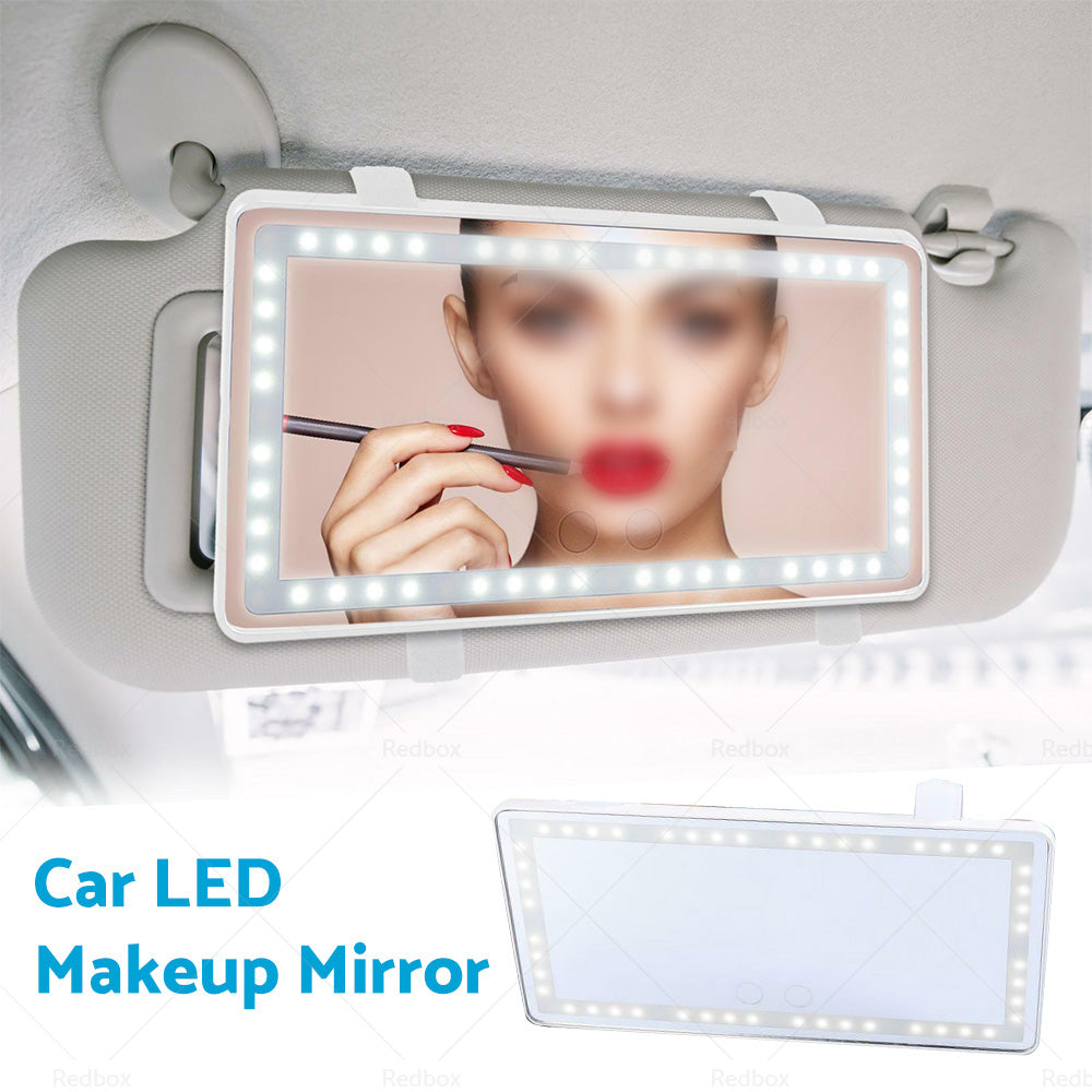 {{ Car Sun Visor LED Makeup Cosmetic Mirror Set with 3 Type Light Touch Screen New }} - Buy Car Parts Online at {{ Kaka Auto Parts }}.