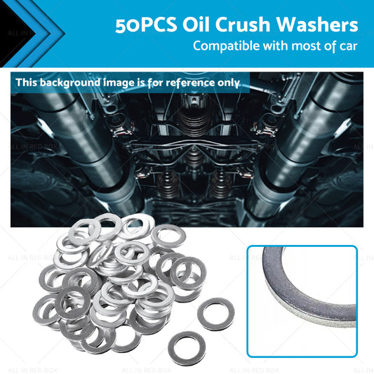 {{ 50PCS Car Engine Oil Crush Washers Drain Plug Gaskets ID 14mm , OD 22mm Aluminum }} - Buy Car Parts Online at {{ Kaka Auto Parts }}.