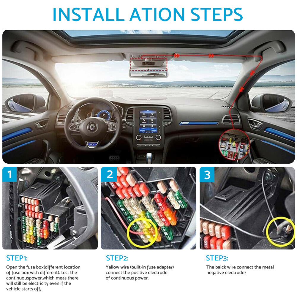 Hard Wire Kit Mini USB 5V/3.0A Suitable For Smart Dash Cams Uniden IGO CAM 85R