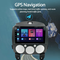 Android 13 Head Unit 9'' Apple CarPlay Bluetooth Suitable For Mazda 2 2007-2014