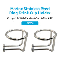 {{ 2X Marine Stainless Steel Ring Drink Cup Holder for Car  Boat Yacht Truck RV }} - Buy Car Parts Online at {{ Kaka Auto Parts }}.