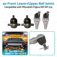 {{ 4x Front LowerUpper Ball Joints Suitable for Mitsubishi Pajero NM NP 3. 5L 00-11 }} - Buy Car Parts Online at {{ Kaka Auto Parts }}.