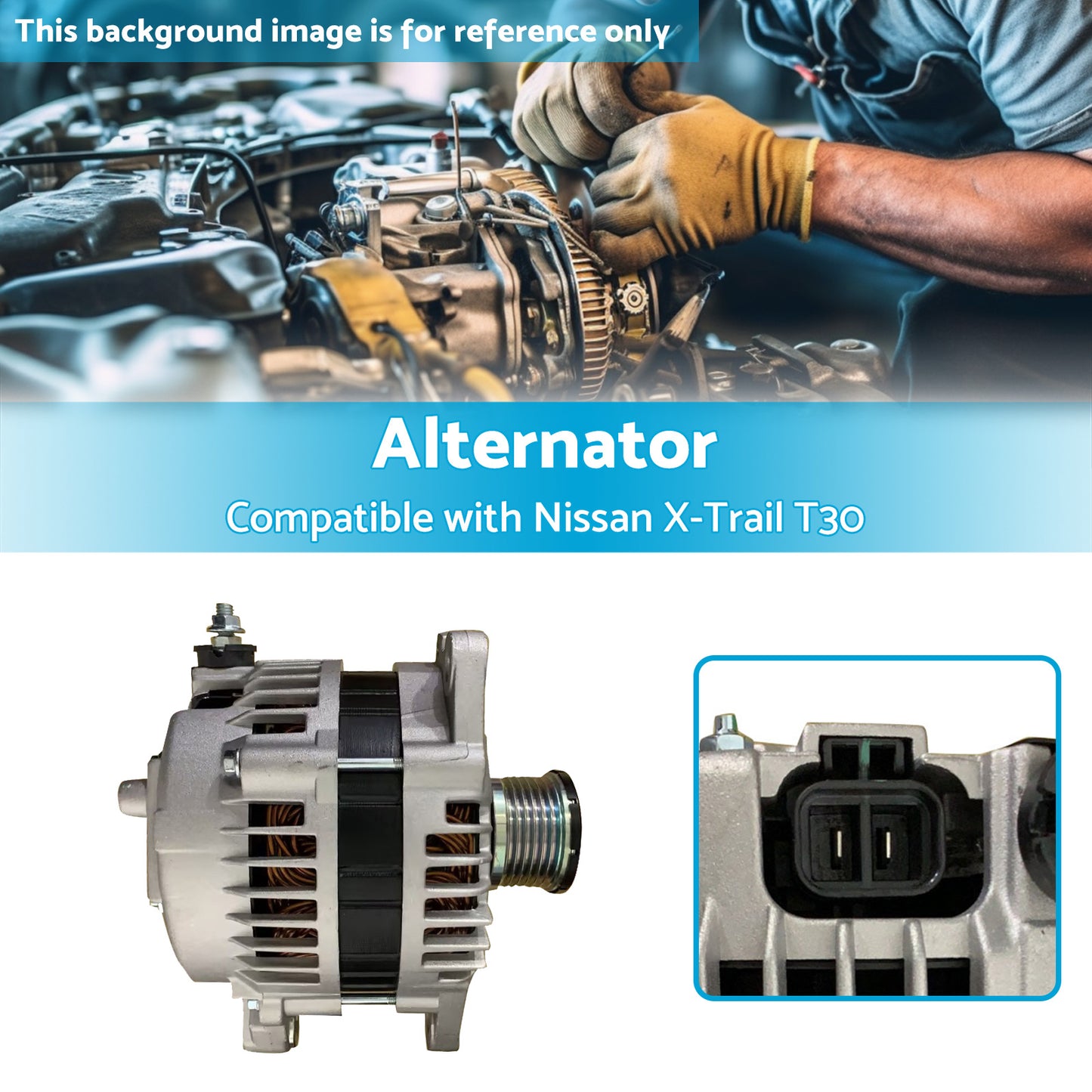 {{ Alternator A3TB2981 Suitable For Nissan X-Trail T30 T31 Engine QR25DE 2. 5L 98-14 }} - Buy Car Parts Online at {{ Kaka Auto Parts }}.