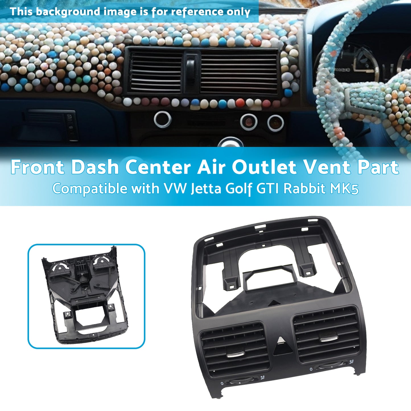 {{ Front Dash Center Air Outlet Vent Part Suitable for VW GTI Rabbit MK5 Jetta Golf }} - Buy Car Parts Online at {{ Kaka Auto Parts }}.
