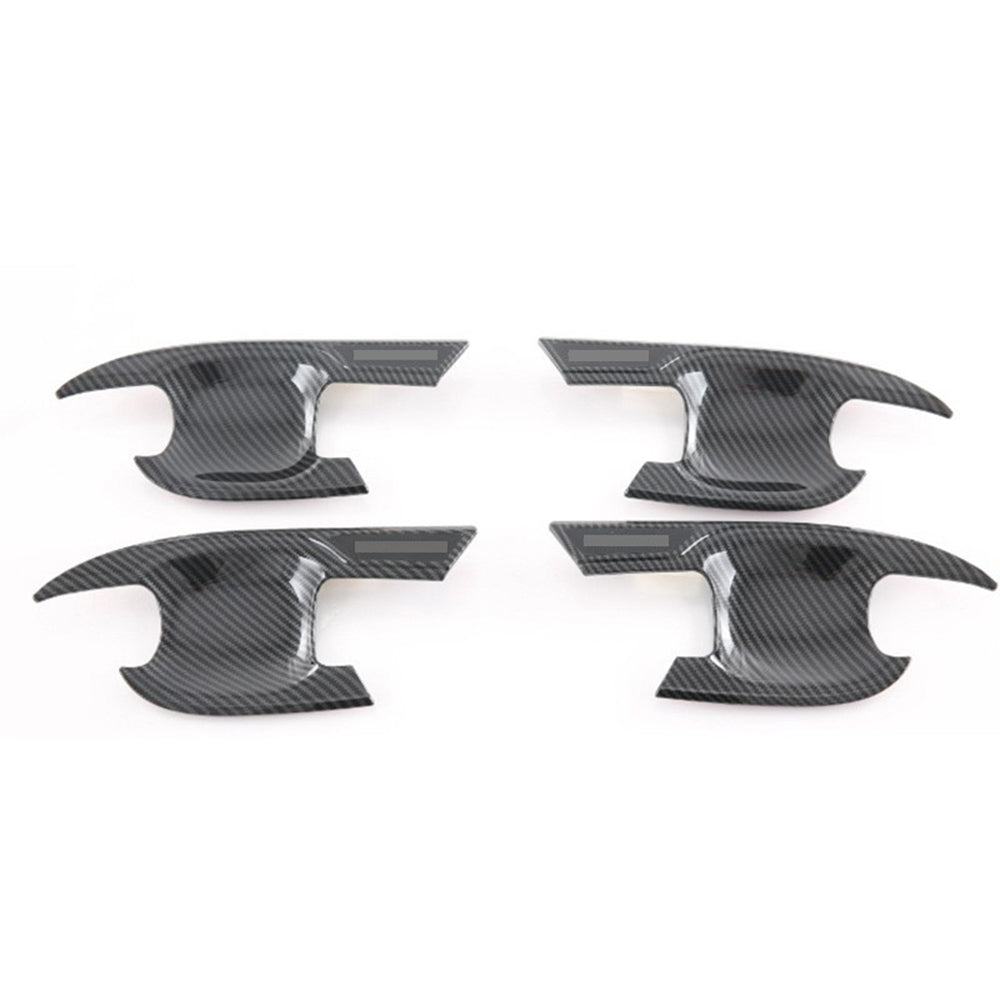Carbon Fiber Look Door Handle Bowl Strip Covers Suitable for Toyota Kluger 2021¨C2025