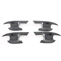 Carbon Fiber Look Door Handle Bowl Strip Covers Suitable for Toyota Kluger 2021¨C2025