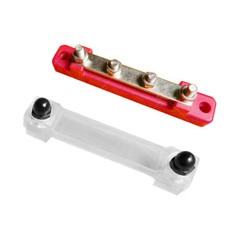 compare product 2Pcs Bus Bar Power Distribution Terminal Block 2 Way 12V 150A Busbar Red  and  Black