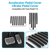 {{ Foot Pedals Aluminum Pads Cover Accessories Suitable for Tesla Model Y Model 3 }} - Buy Car Parts Online at {{ Kaka Auto Parts }}.