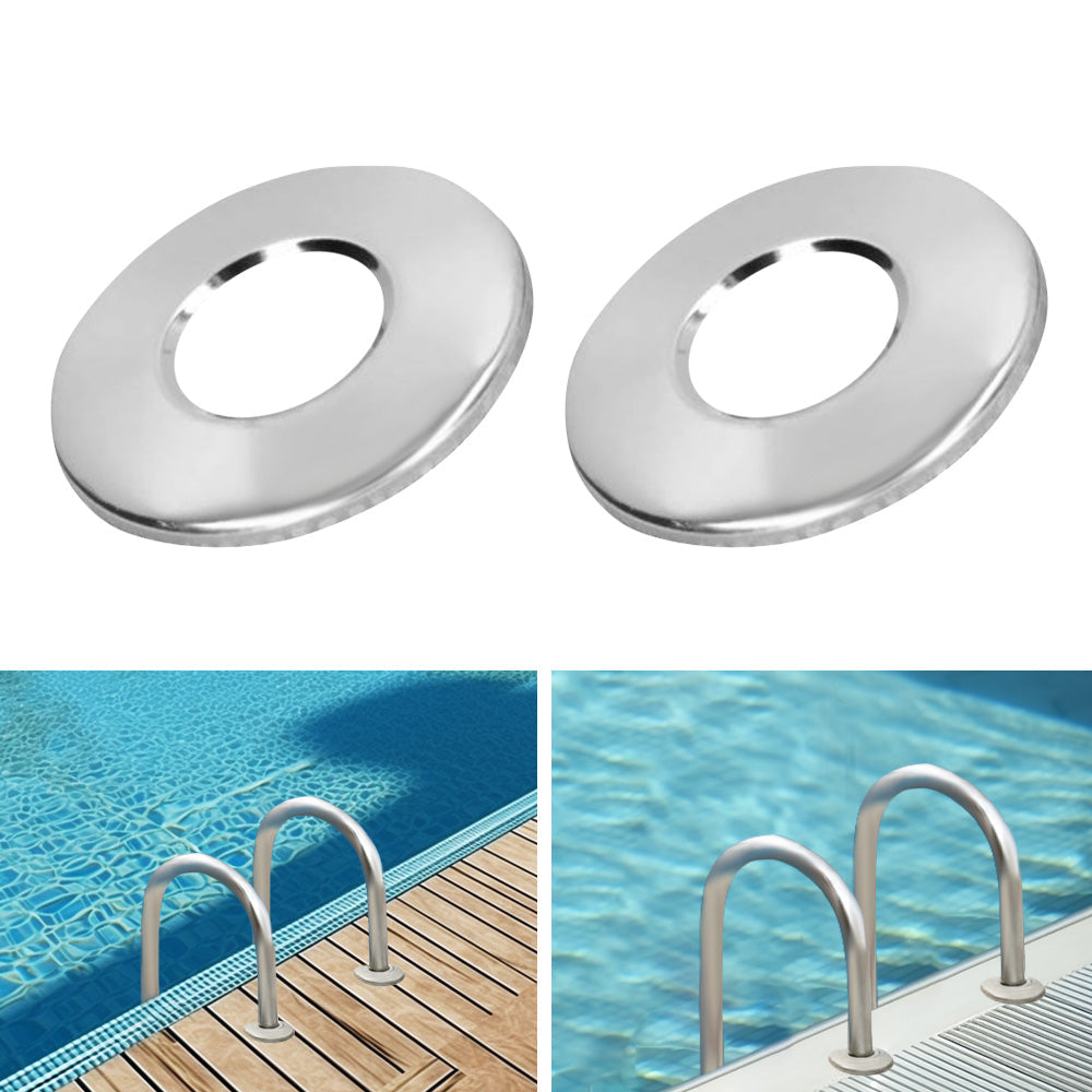 Ladder Accessories 2Pcs Stainless Steel Bumpers Escutcheon Handrail Pool Covers