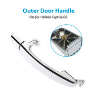 Left Hand Front Outer Door Handle Chrome Suitable For Holden Captiva 2006-2018