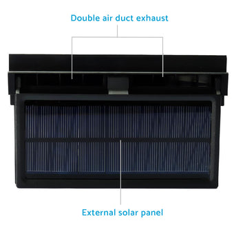 compare product Solar Powered Car Cooling Fan Cooler Auto Window Air Vent Exhaust Ventilation