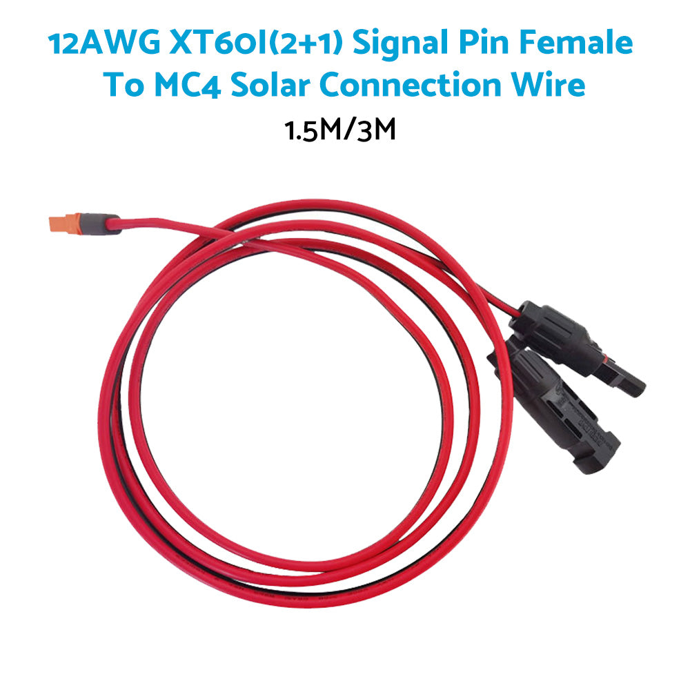 {{ Solar Connector to XT60i Adapter Cable Solar Panel XT60i-F Extension Cable }} - Buy Car Parts Online at {{ Kaka Auto Parts }}.