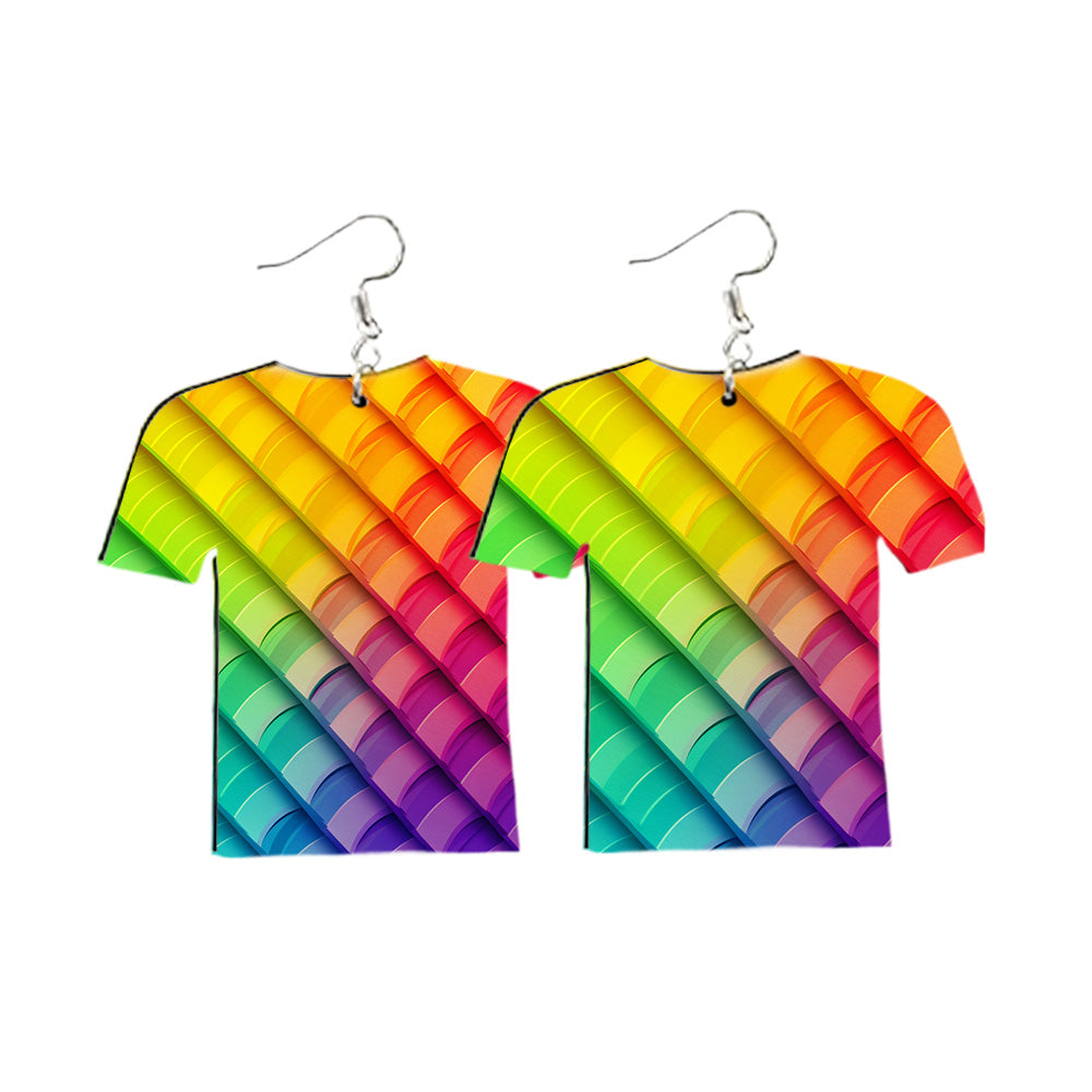 Blank Wood MDF Earrings 48x Double-Sided DIY Football Shirt Jewelry Suitable For DIY Crafting