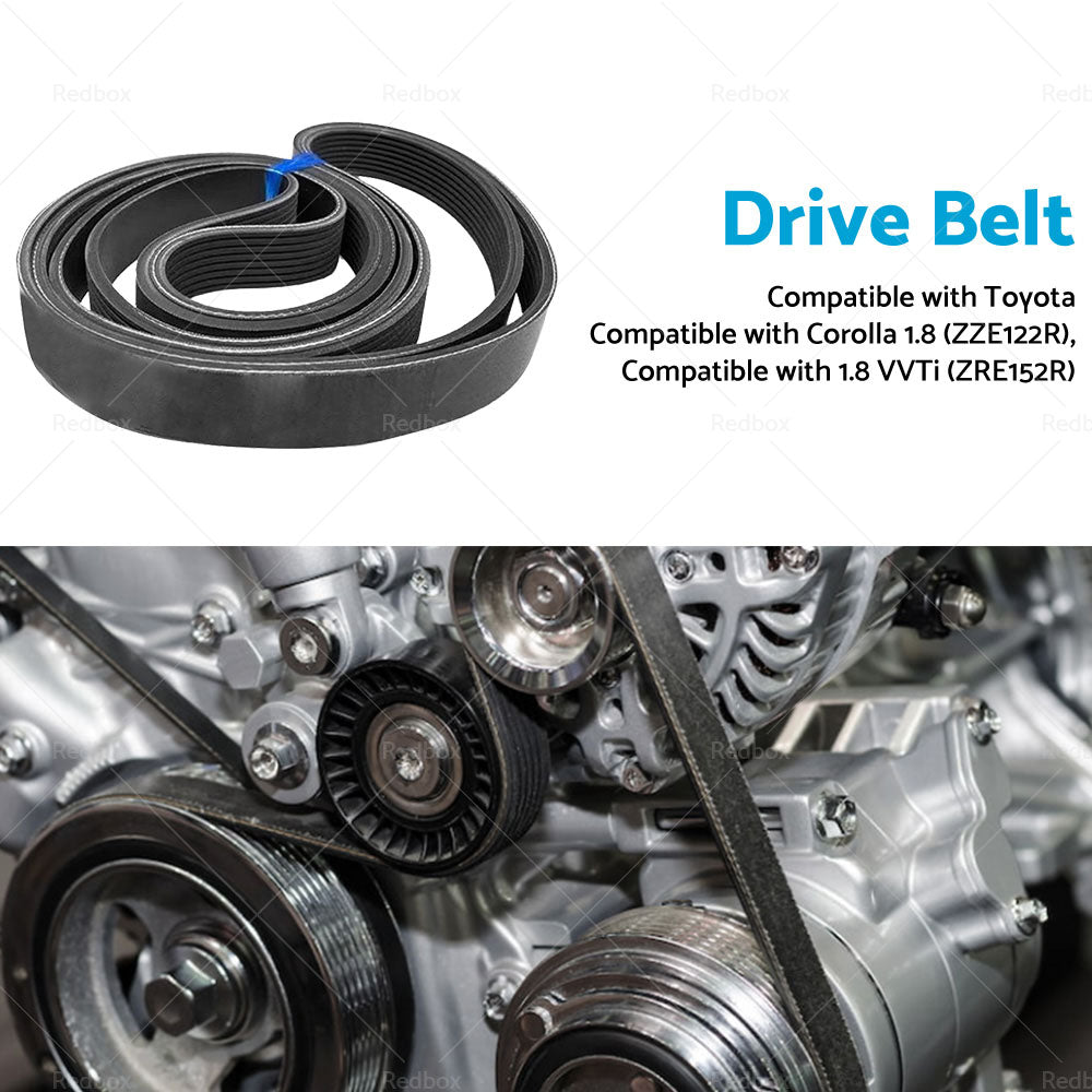 {{ Ribbed Belt 6PK1810 Suitable for Toyota Corolla 1. 8 ZZE122R 1. 8VVTi ZRE152R }} - Buy Car Parts Online at {{ Kaka Auto Parts }}.