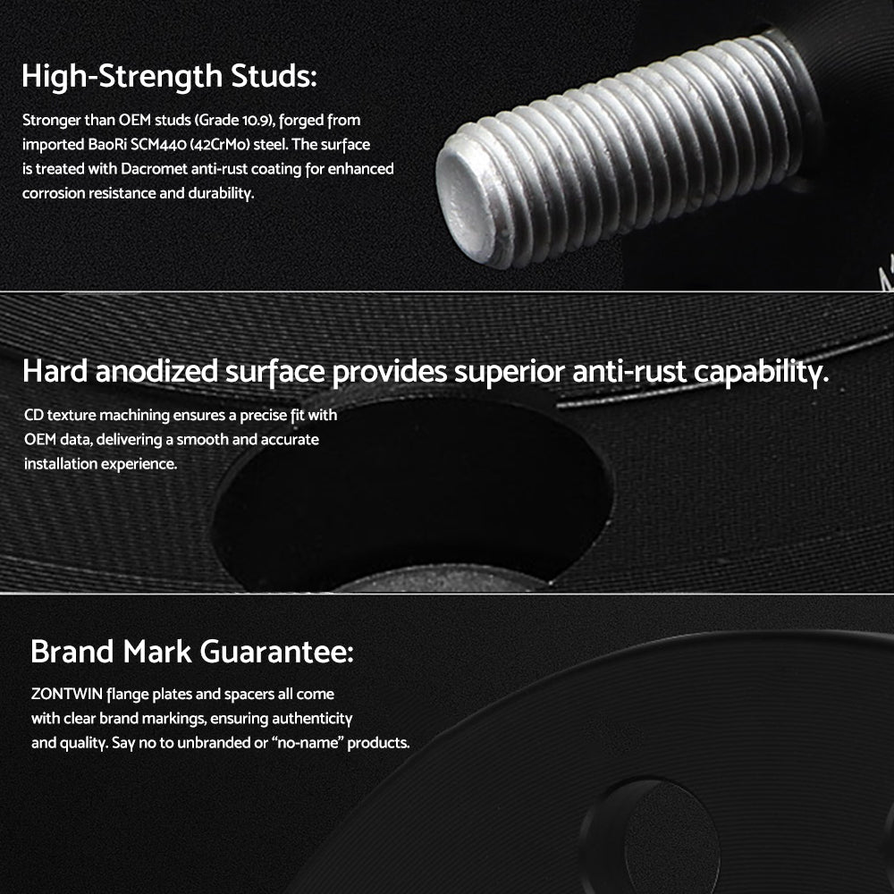 2PCS 10mm  Wheel Spacers Suitable For 6061-T6 Porsche Cayman Cayenne Panamera