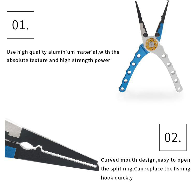 {{ 7. 9  Aluminium Fishing Pliers Hook Remover Line Cutting Mono Braid Fish Grip }} - Buy Car Parts Online at {{ Kaka Auto Parts }}.