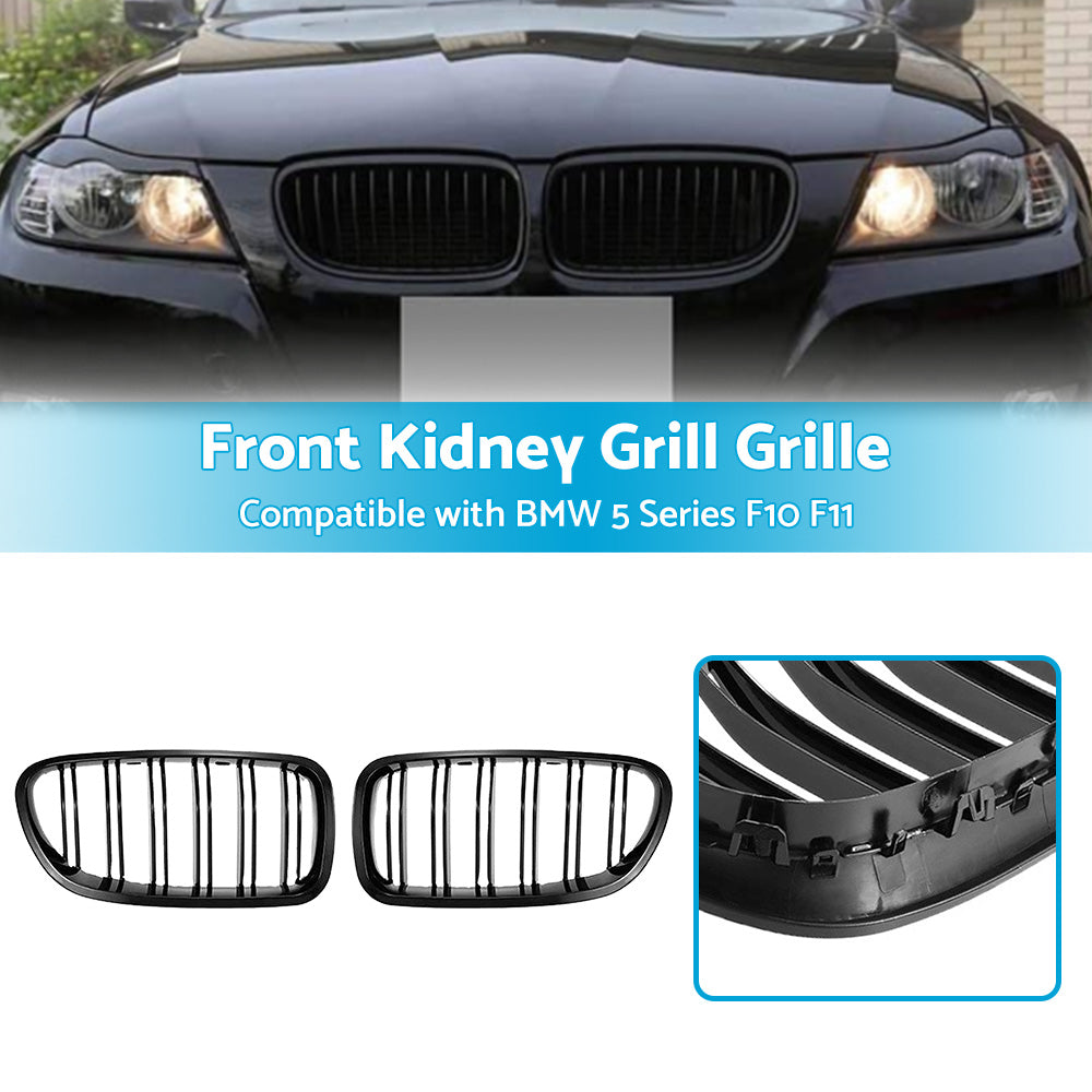 {{ Bumper Bar Grill Grille Bodykit Suitable For BMW 5 Series F10 F11 Gloss Black }} - Buy Car Parts Online at {{ Kaka Auto Parts }}.