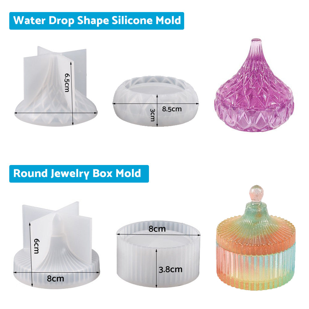 {{ Silicone Epoxy Resin Mold Jewelry Storage Box Pyramid Trinket Heart Organizer }} - Buy Car Parts Online at {{ Kaka Auto Parts }}.