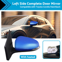 {{ Door Mirror Suitable for Toyota Corolla ZRE182 2012-2018 Hatch Left Blue Heated }} - Buy Car Parts Online at {{ Kaka Auto Parts }}.