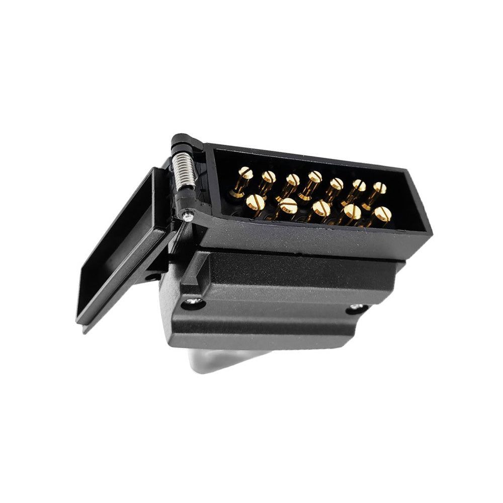 82171BL 12 Pin Flat Connector Plug Suitable For Trailer Caravan Boat Vehicle