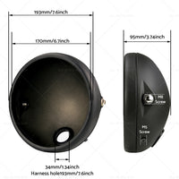 {{ 7inch Inch Motorcycle Head Light Bulb Bucket Housing Bracket Suitable For Harley }} - Buy Car Parts Online at {{ Kaka Auto Parts }}.