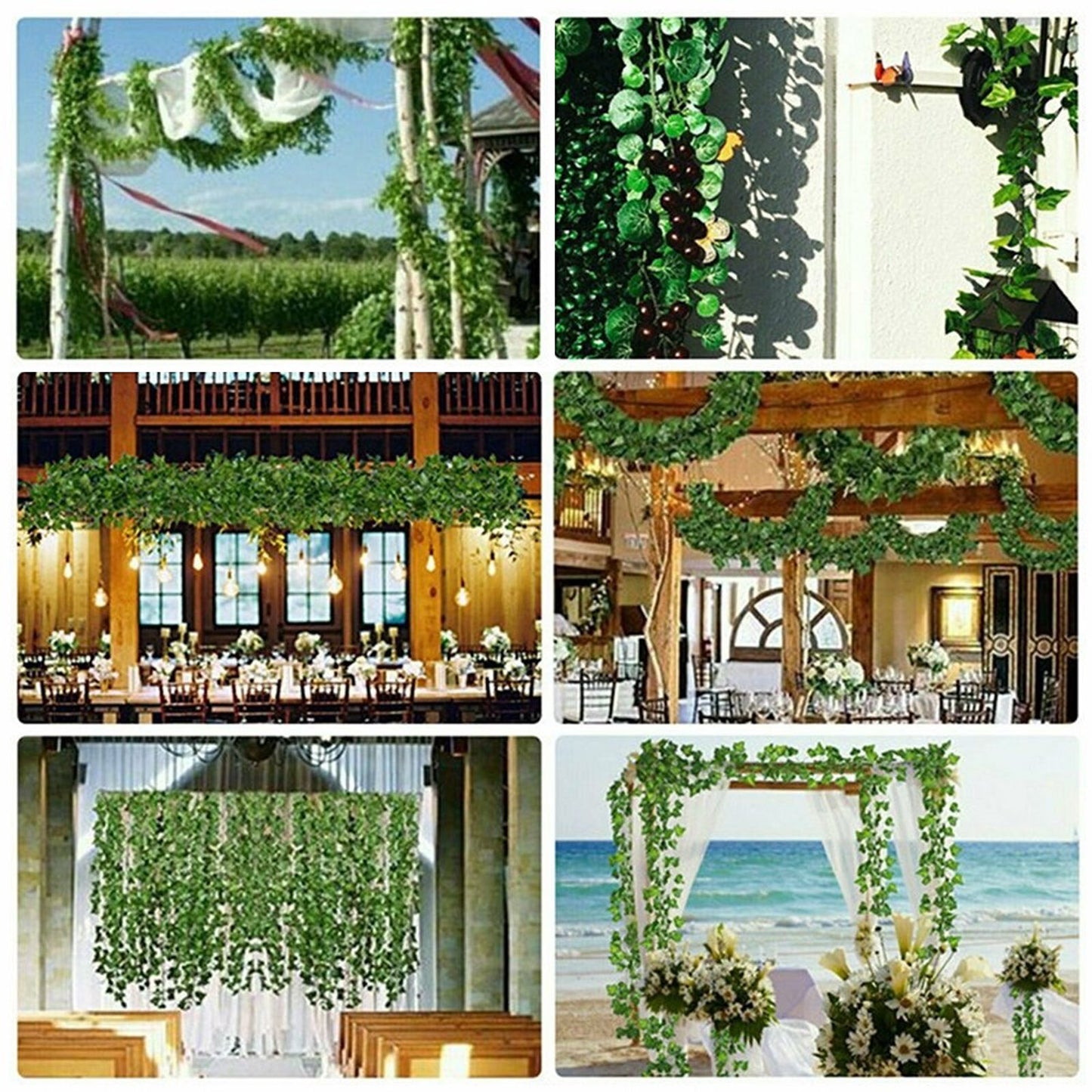 {{ 12x2M Green Plastic Leaf Foliage Artificial Ivy Suitable For Decorating Homes 12x2M Green Plastic Leaves }} - Buy Car Parts Online at {{ Kaka Auto Parts }}.