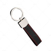 {{ 1 Piece Black Key Ring Keychain Keyring Metal  PU Leather Key Chain Universal }} - Buy Car Parts Online at {{ Kaka Auto Parts }}.