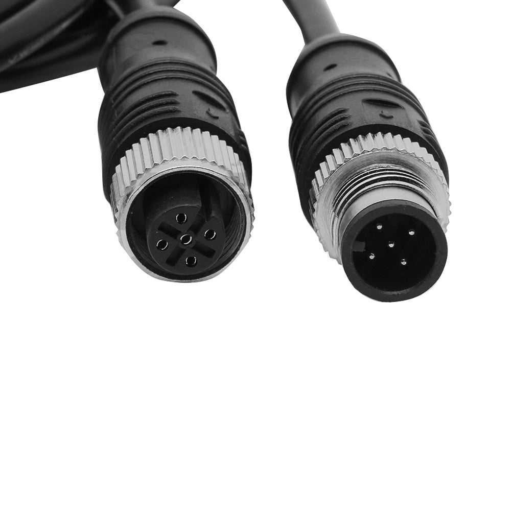 5-Core Black 2m NMEA2000 Cable with Female Straight Head to Male Straight Head NMEA2000 Drop Cable