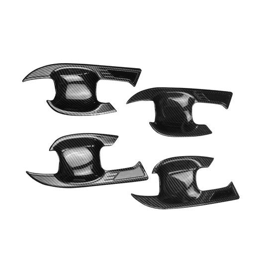 Carbon Fiber Door Handle Cover + Surrounds Suitable For Toyota RAV4 Hybrid Edge 2019-2023