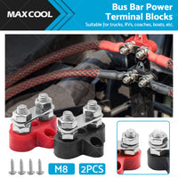 {{ Bus Bar Terminal Blocks Heavy Duty M8+M8 Positive Power Distribution Studs }} - Buy Car Parts Online at {{ Kaka Auto Parts }}.