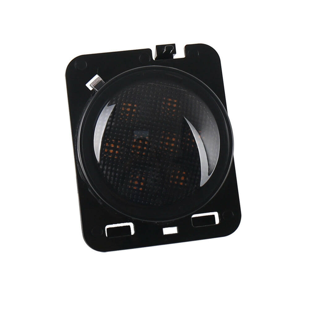 2x Front LED Side Marker Light Smoke Suitable For Jeep Wrangler JK 2007-2018