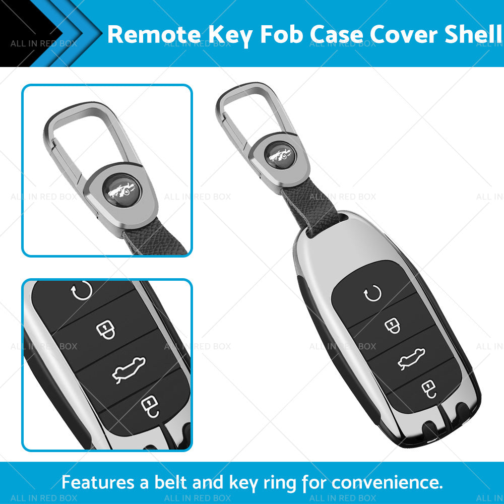 {{ Zinc Alloy Remote Key Fob Case Cover Shell Suitable For Chery Omoda 5 Black }} - Buy Car Parts Online at {{ Kaka Auto Parts }}.