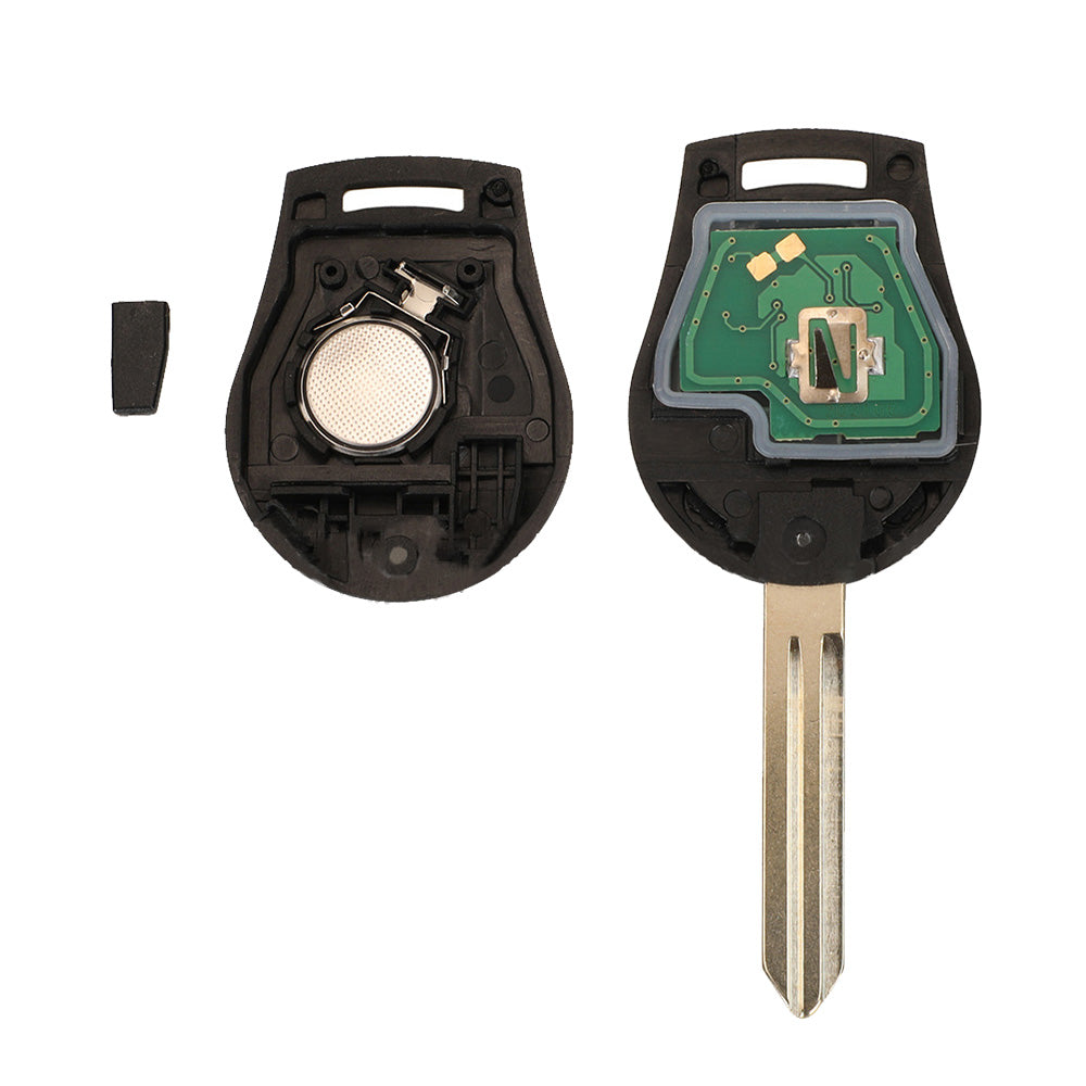 3-Button Complete Remote Car Key 433MHz Suitable For Nissan X-Trail T31, Tiida, Micra, Pulsar & Almera