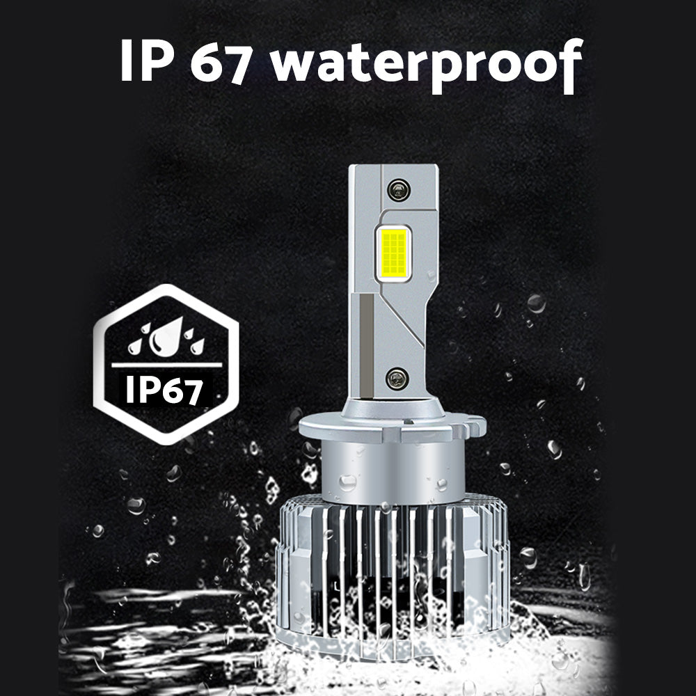 Pair of D2S LED Headlight Bulbs HID Conversion Kit 6000K White Plug  and  Play 90W