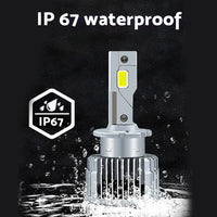 Pair of D2S LED Headlight Bulbs HID Conversion Kit 6000K White Plug  and  Play 90W